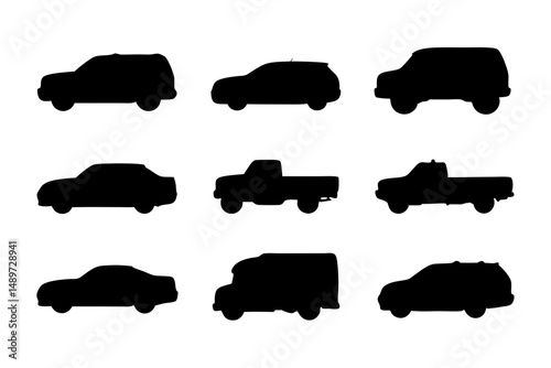 Car Automobile Vehicle Shape Icon Vector Illustration