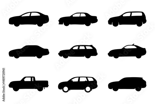 Car Automobile Vehicle Shape Icon Vector Illustration