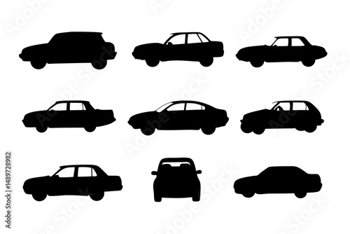 Car Automobile Vehicle Shape Icon Vector Illustration
