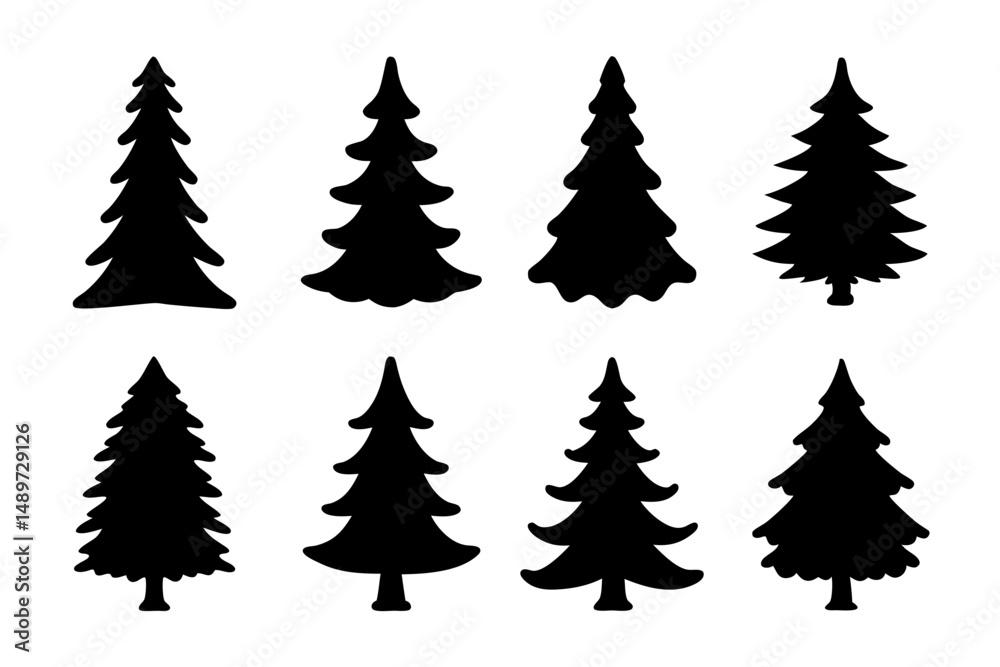 Obraz premium Christmas tree with distinct branches vector illustration