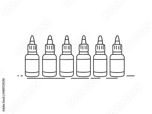 Correction Fluid line art vector illustration