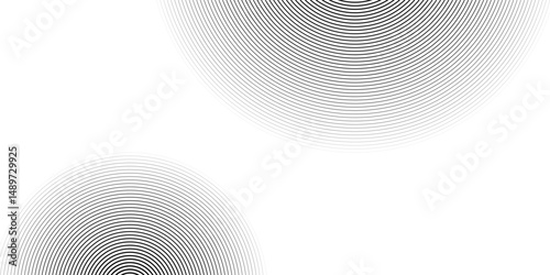 Abstract circle lines on dark blue background. Geometric stripe lineaAbstract gold circle lines on dark background. Geometric stripe line art design. art design for poster, brochure, cover, website