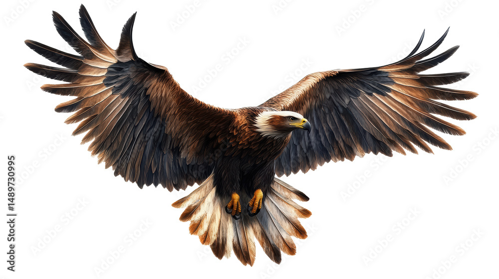 Fototapeta premium Majestic Eagle in Flight: A Stunning Display of Power and Freedom