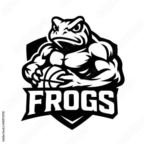 Frog Club Sport Logo Animal Icon Symbol