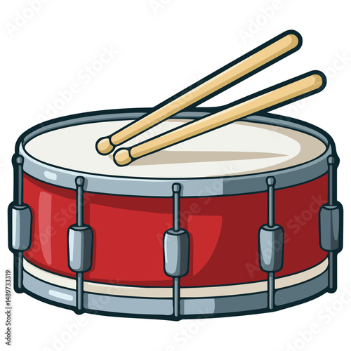 Percussion instrument for parade music emoji isolated vector illustration on white background