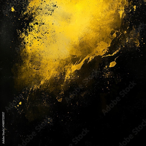 Gritty Yellow Abstract Overlay with High Resolution and Texture