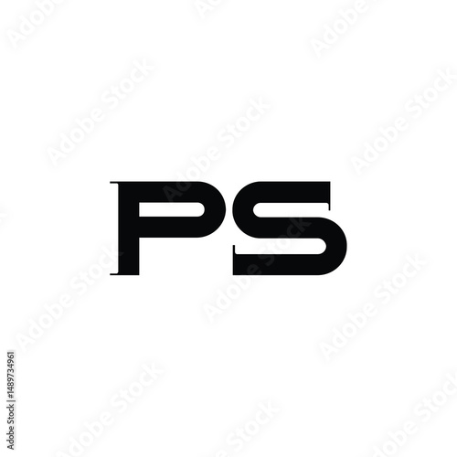 PS monogram logo design letter text name symbol monochrome logotype alphabet character simple logo