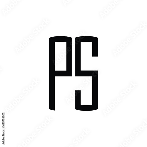 PS monogram logo design letter text name symbol monochrome logotype alphabet character simple logo