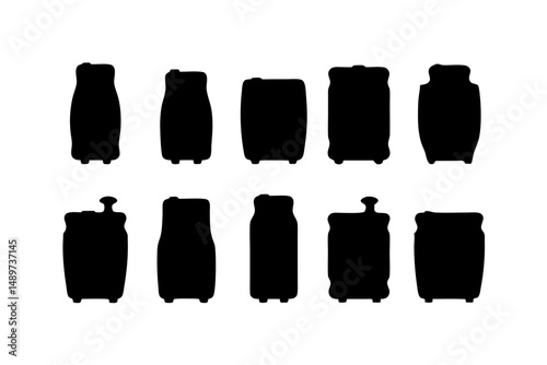 Vintage Radio Black Silhouette Icon Vector Illustration