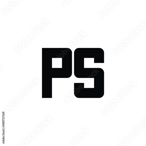 PS monogram logo design letter text name symbol monochrome logotype alphabet character simple logo