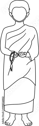 faceless islamic pilgrimage outline coloring