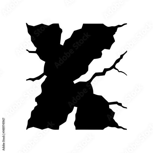 broken texture vector illustration