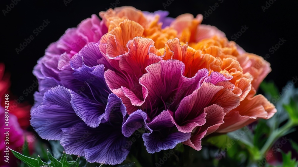 Obraz premium Colorful floral bloom nature close-up photography garden macro view beauty and vibrancy