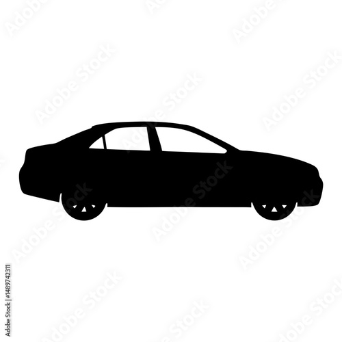 car automobile vehicle shape icon isolated on white vector illustration