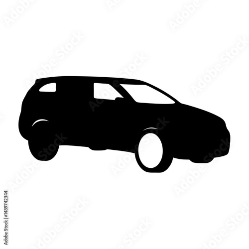 car automobile vehicle shape icon isolated on white vector illustration