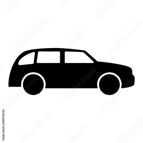 car automobile vehicle shape icon isolated on white vector illustration