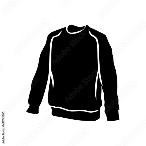 crew neck long sleeve sweatshirt jumper sweater apparel vector illustration