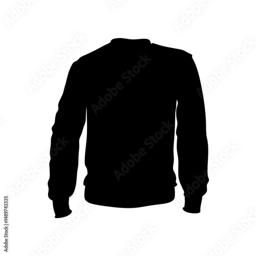 crew neck long sleeve sweatshirt jumper sweater apparel vector illustration