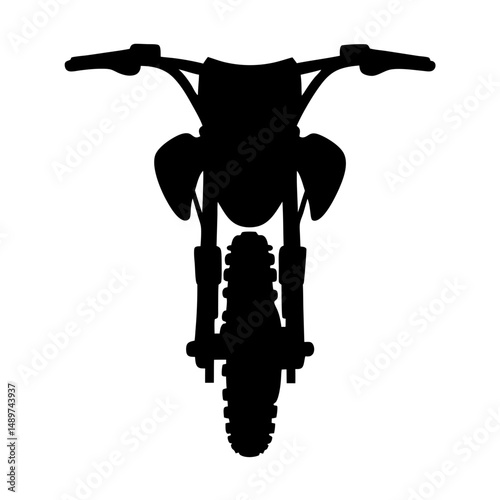 dirt bike black silhouette vector illustration