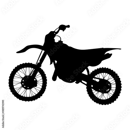 dirt bike black silhouette vector illustration