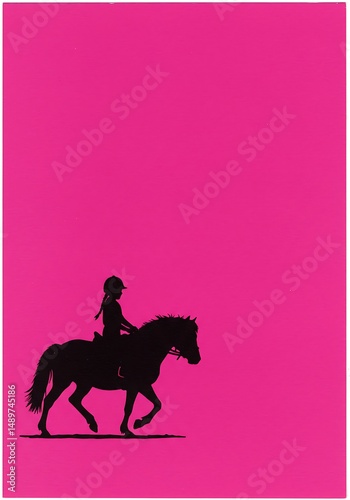 Pink Pony Silhouette
