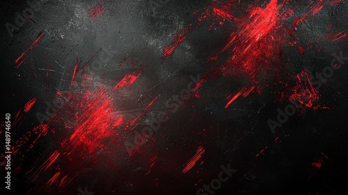 Dark Moody Background with Red Scratches and Artistic Design