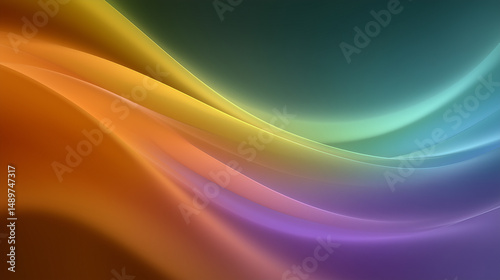 Vibrant waves of color blend seamlessly in a dynamic abstract composition showcasing artistic design and modern aesthetics