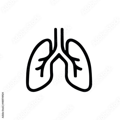 Human lungs Vector icon
