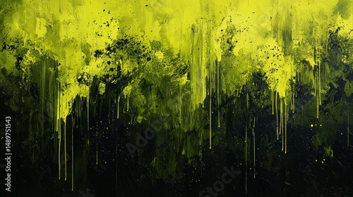 Dark and Moody Abstract Lime Distressed Background Design