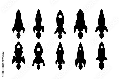 Vintage Space Rocket Lift-Off vector illustration