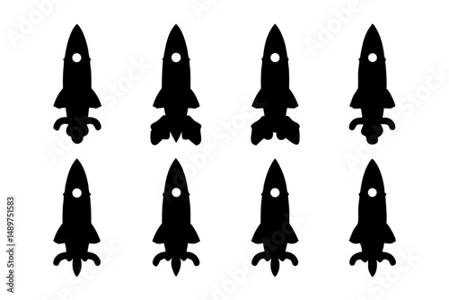 Spacecraft Launching from Earth vector illustration