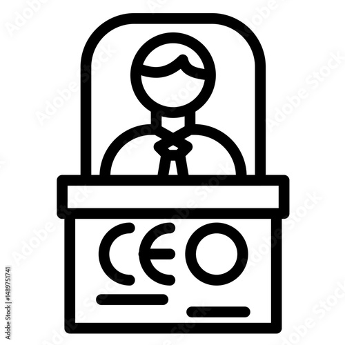 CEO Vector Icon Style