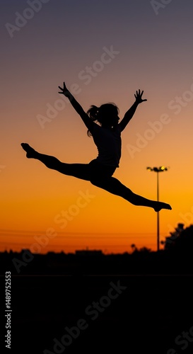 Sunset Splendor: A Leap of Joy