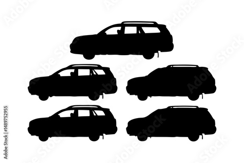 Traveling Car with Roof Load Illustration vector illustration