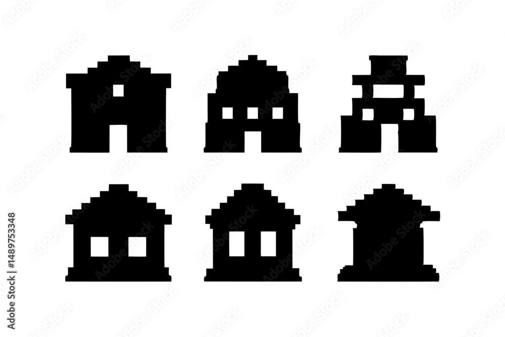 Fototapeta premium Pixelated Object Silhouette Design vector illustration