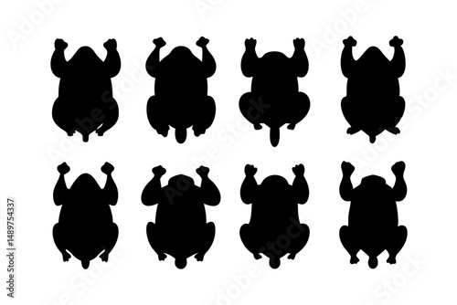Crispy Chicken Silhouette for Cooking Blogs vector illustration