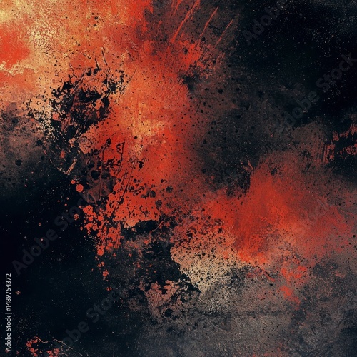 High Resolution Coral Grunge Texture with Dark Background