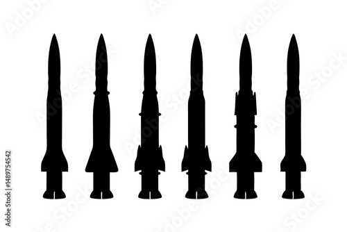 Cartoon Rocket Silhouette for Children's Books vector illustration