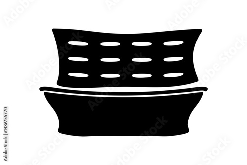 Foaming Soap Dispenser Silhouette for Bathroom Accessories vector illustration