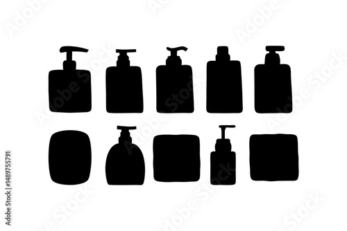 Children's Soap Silhouette for Kids' Hygiene Products vector illustration