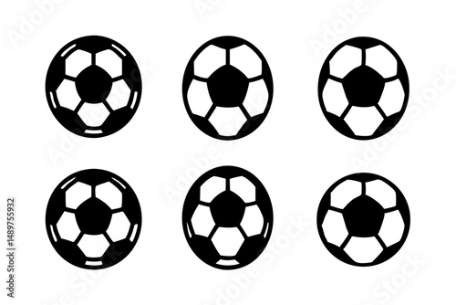 Modern Soccer Ball Silhouette for Athletic Promotions vector illustration