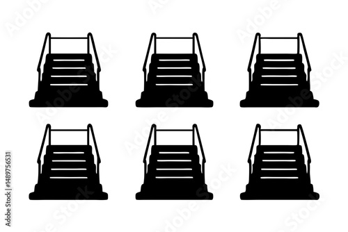 Stylized Staircase Silhouette for Artistic Concepts vector illustration
