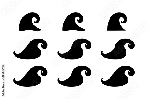 Bold Wave Silhouette for T-Shirt Designs vector illustration  
