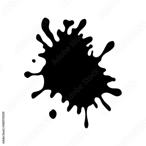 Paint splash silhouette vector illustration