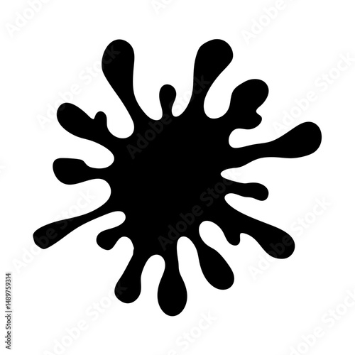 Paint splash silhouette vector illustration
