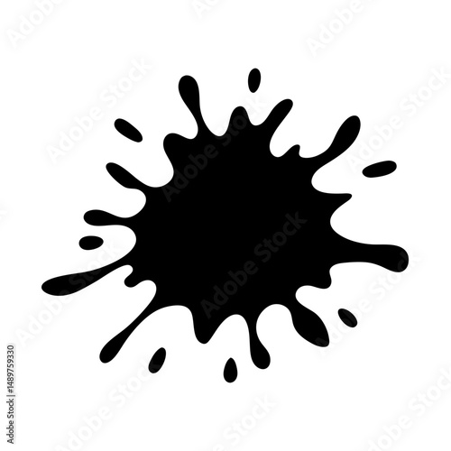 Paint splash silhouette vector illustration