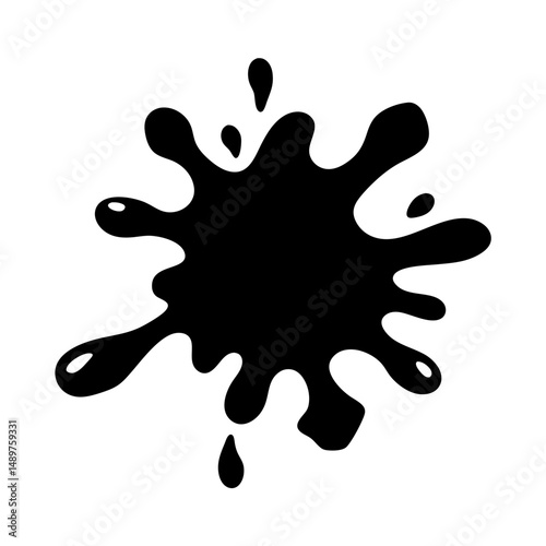 Paint splash silhouette vector illustration