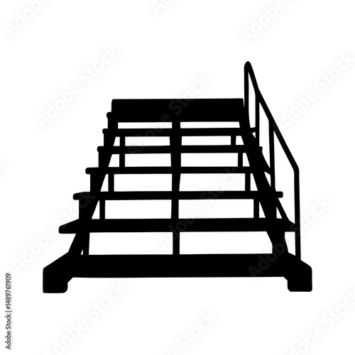 Staircase or bleacher illustration silhouette vector illustration