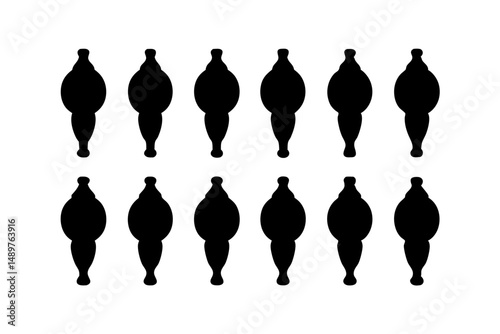 Lantern silhouette collection for camping light and outdoor gear vector illustration