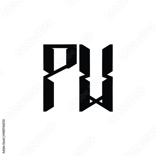 PV monogram logo design letter text name symbol monochrome logotype alphabet character simple logo